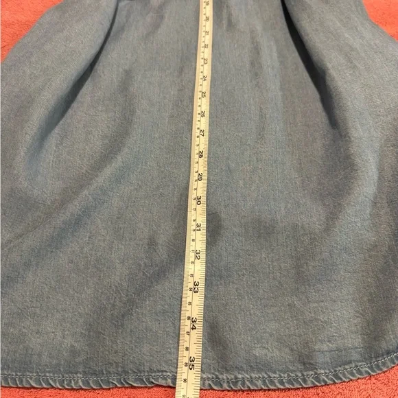 Light Blue Denim Shirt Dress with Tie Belt - Picture 8 of 11